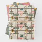 Weihnachtsfeier Wrapping Paper Set von 3 Geschenkpapier Set (Beispiel)