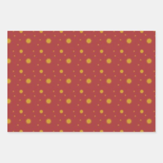 Weihnachtsfeier Wrapping Paper Set von 3 Geschenkpapier Set (Vorderseite 3)