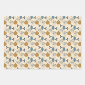 Weihnachtsfeier Wrapping Paper Set von 3 Geschenkpapier Set (Vorderseite 2)