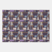 Weihnachtsfeier Wrapping Paper Set von 3 Geschenkpapier Set (Vorderseite)