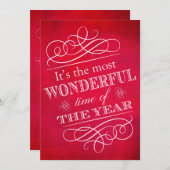 Weihnachtsfeier Wunderbare Zeit des Jahres Einladung (Vorne/Hinten)