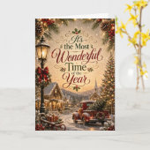Weihnachtsfeier Wundervolle Zeit Karte (Gelbe Blume)