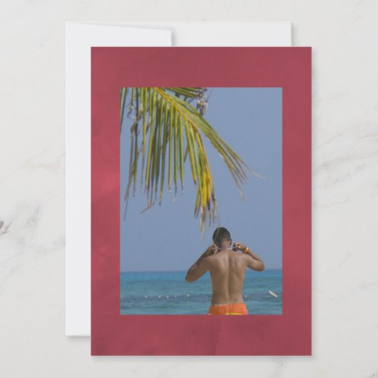 Weihnachtsfeier zum Foto des Lebens Einladung (Rückseite)