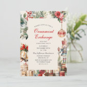 Weihnachtsfeier zum Zierwechsel Einladung (Stehend Vorderseite)