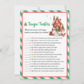 Weihnachtsfeier Zungenbrecher Spiel Feiertagskarte (Vorderseite)