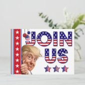 Weihnachtsfeier zur Präsidentschaftswahl Einladung (Stehend Vorderseite)