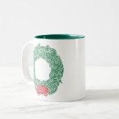 Weihnachtsfeier Zweifarbige Tasse (Vorderseite Links)