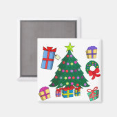 Weihnachtsfeierabend Geschenke Magnet (Vorderseite/Rückseite)