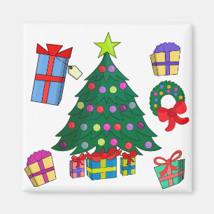 Weihnachtsfeierabend Geschenke Magnet