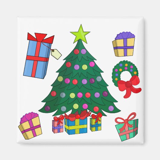 Weihnachtsfeierabend Geschenke Magnet (Vorne)
