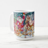 Weihnachtsfeierabend mit dem magischen Pferdeschli Kaffeetasse (Vorderseite Links)