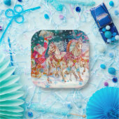 Weihnachtsfeierabend mit dem magischen Pferdeschli Pappteller (Party)