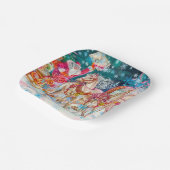 Weihnachtsfeierabend mit dem magischen Pferdeschli Pappteller (Gewinkelt)