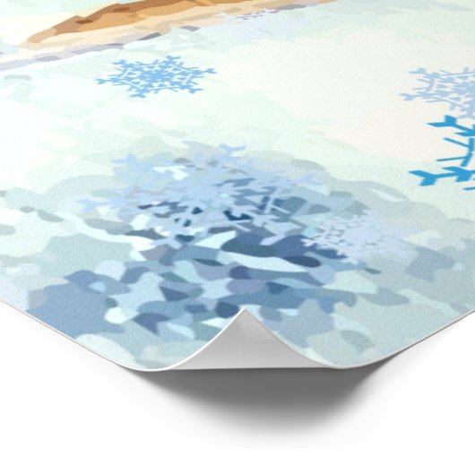 Weihnachtsfeierabend mit dem magischen Pferdeschli Poster (Ecke)