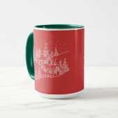 Weihnachtsfeierabend Schnee im Dorf Tasse (Vorderseite Links)