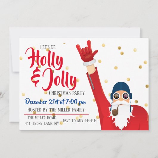 Weihnachtsfeierliche Party Einladung (Vorderseite)