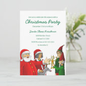 Weihnachtsfeierliche Party Einladung (Stehend Vorderseite)