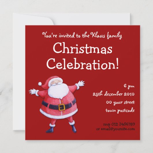 Weihnachtsfeierliche Party Einladung (Vorderseite)