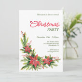 Weihnachtsfeierliche Party Einladung (Stehend Vorderseite)