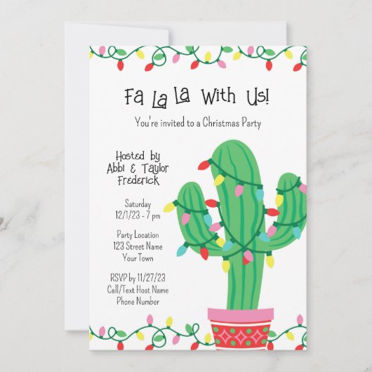 Weihnachtsfeierliche Party Einladung (Vorderseite)