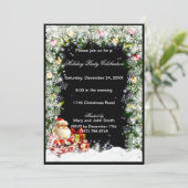 Weihnachtsfeierliche Party Einladung (Stehend Vorderseite)