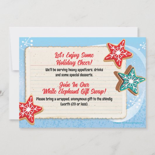 Weihnachtsfeierliche Party Einladung in Santa Tass (Rückseite)