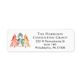 Weihnachtsfeierliche Rücksendeadresse im Wasserber (Vorne)