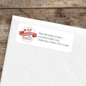 Weihnachtsfeierliche Rücksendeadresse Santa Reinde