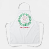 Weihnachtsfeierliche Schürze (Vorderseite)