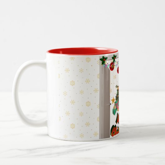 Weihnachtsfeierliche Tasse (Links)