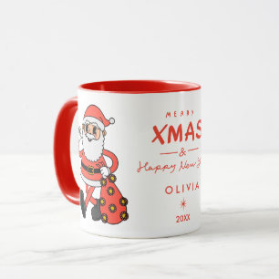 Weihnachtsfeierliche Tasse   Personalisiert
