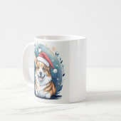 Weihnachtsfeierliche Tasse Santa Corgi (Vorderseite Links)