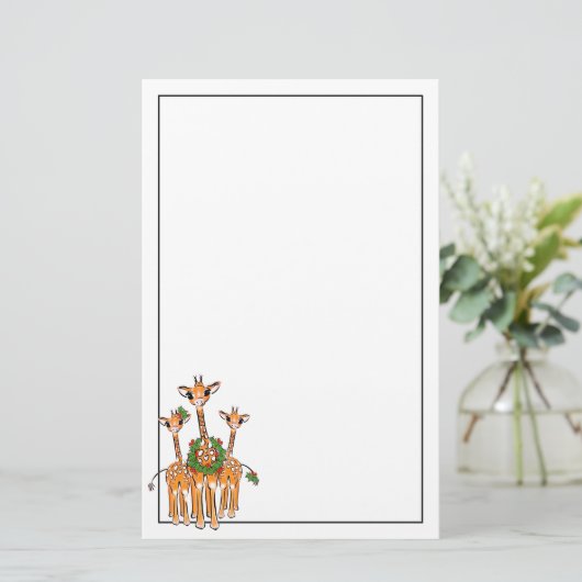 Weihnachtsfeierlichkeiten Briefpapier (Stehend Vorderseite)