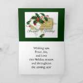 Weihnachtsfeierlichkeiten Feiertagskarte (Innenseite)