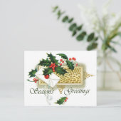 Weihnachtsfeierlichkeiten Feiertagspostkarte (Stehend Vorderseite)