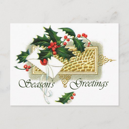Weihnachtsfeierlichkeiten Feiertagspostkarte (Vorderseite)
