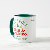 Weihnachtsfeierlichkeiten für Nordpol Tasse (Vorderseite Links)
