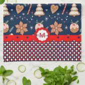 Weihnachtsfeierlichkeiten Geschirrtuch (Gefaltet)