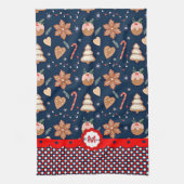 Weihnachtsfeierlichkeiten Geschirrtuch (Vertikal)