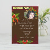 Weihnachtsfeierlichkeiten im Foto Einladung (Stehend Vorderseite)