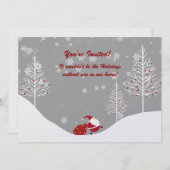 Weihnachtsfeierlichkeiten im Winter und Sommerferi Einladung (Vorne/Hinten)