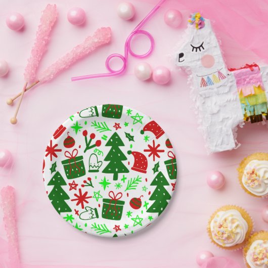 Weihnachtsfeierlichkeiten Pappteller (Party)