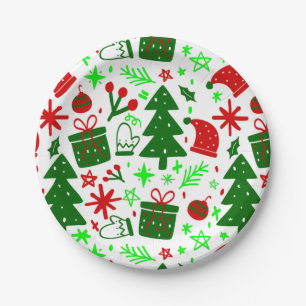 Weihnachtsfeierlichkeiten Pappteller