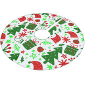 Weihnachtsfeierlichkeiten Polyester Weihnachtsbaumdecke (Schrägansicht)