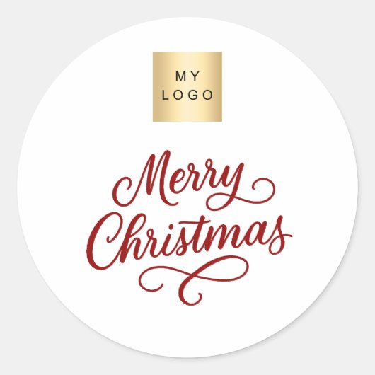 Weihnachtsfeierlichkeiten Runder Aufkleber (Vorderseite)