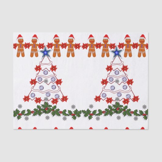 Weihnachtsfeierlichkeiten Seidenpapier (Vorderseite)