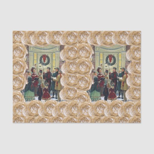 Weihnachtsfeierlichkeiten Seidenpapier (Vorderseite)