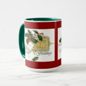 Weihnachtsfeierlichkeiten Tasse (Vorderseite Links)