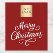 Weihnachtsfeierlichkeiten Weinetikett (Einzelnes Label)