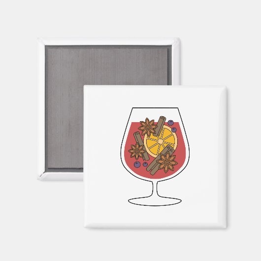 Weihnachtsfeierlichkeiten zeichnend magnet (Vorderseite/Rückseite)